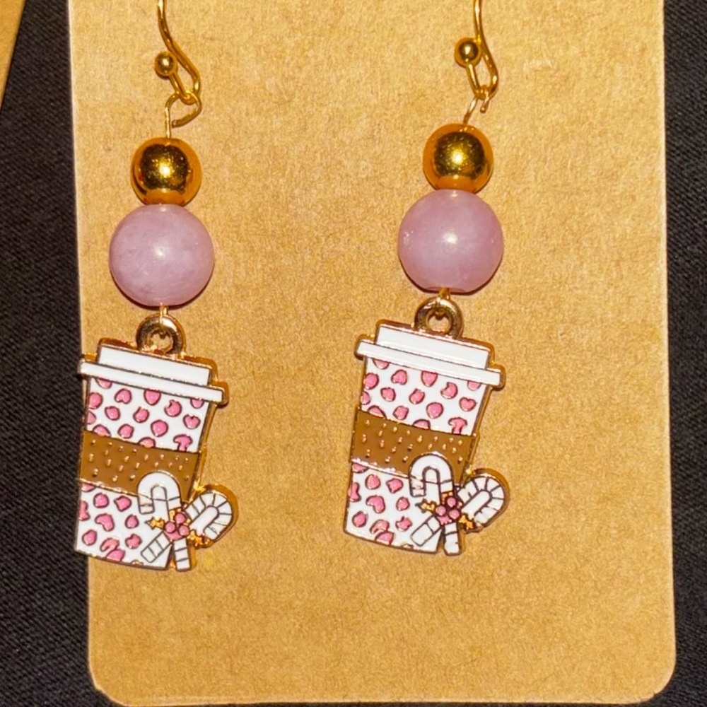 Christmas Coffee Cup Earrings